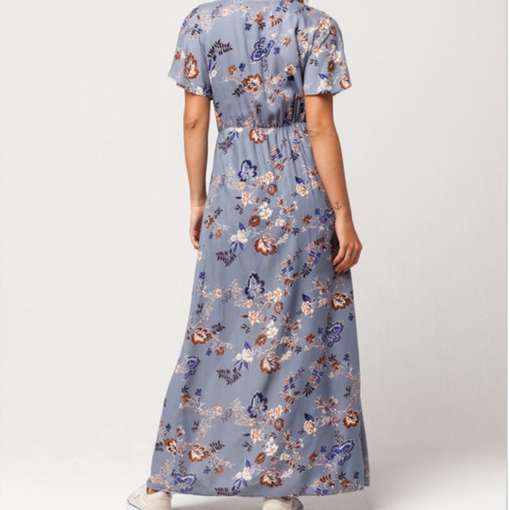ANGIE Twig Floral Walk Thru Maxi Romper - Picture 3 of 7